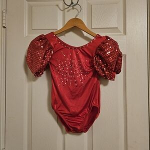 Kids red dance costume